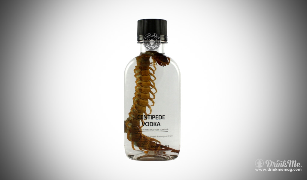 Centipede vodka Vodka drinkmemag.com drink me insects in drinks weird alcohol